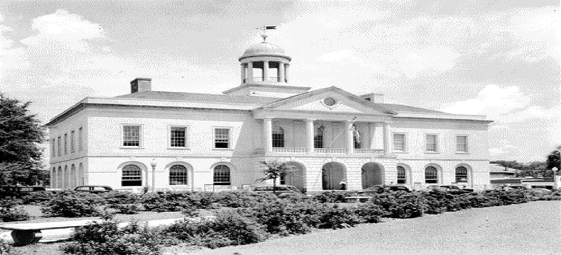 The main lobby of the courthouse is decorated with eight murals illustrating scenes from Floridas history.