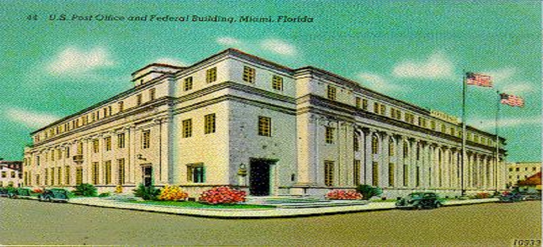 The David W. Dyer Federal Building and U.S. Courthouse is a skillful example of Mediterranean Revival architecture.